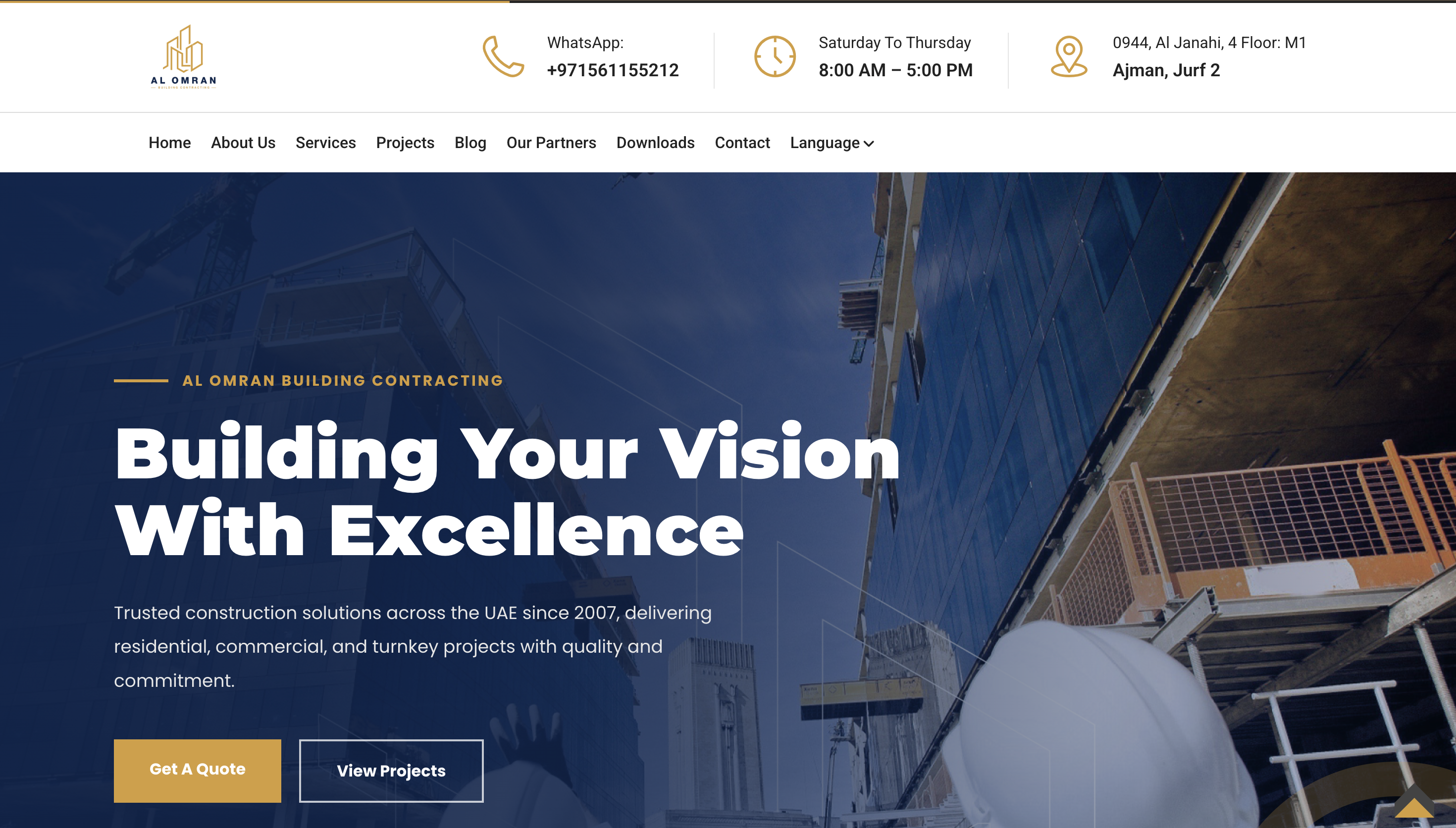 Al Omran Contracting website preview